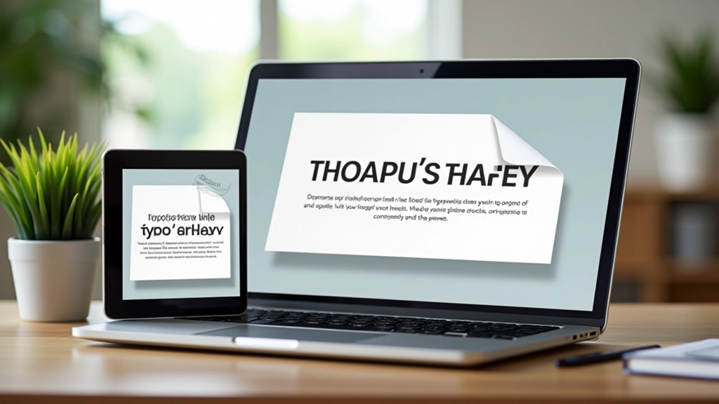 Responsive typography scale showing font sizes from mobile 320px to desktop 1440px viewport widths