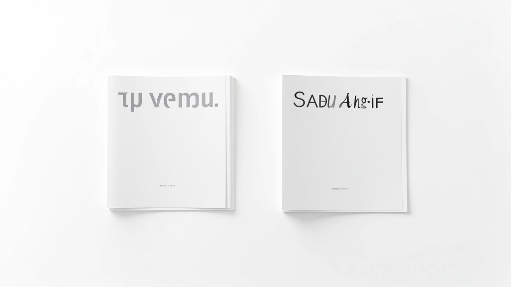 Typography comparison showing serif and sans-serif fonts displayed side by side with clear visual distinction