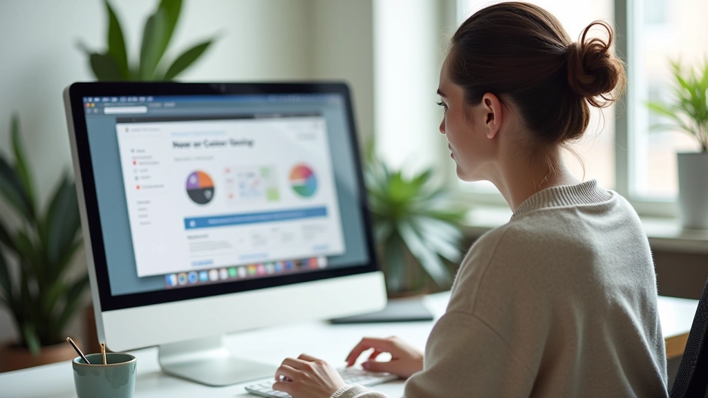 Web interface mockup showing visual hierarchy with different text sizes and color emphasis
